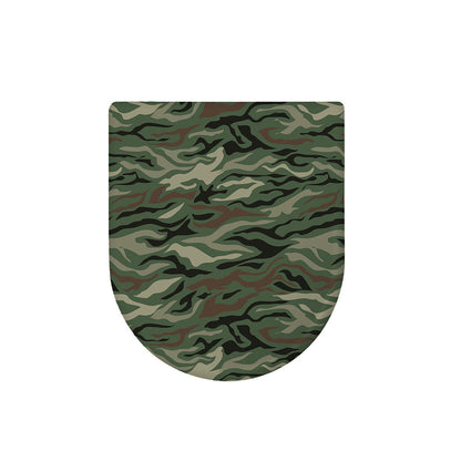 Green Camo Zebra Pattern Print Toilet Lid Cover