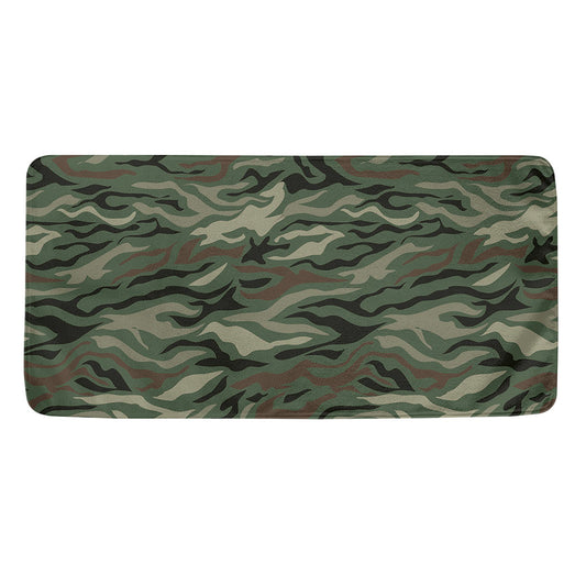 Green Camo Zebra Pattern Print Towel