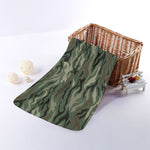 Green Camo Zebra Pattern Print Towel