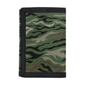 Green Camo Zebra Pattern Print Trifold Wallet