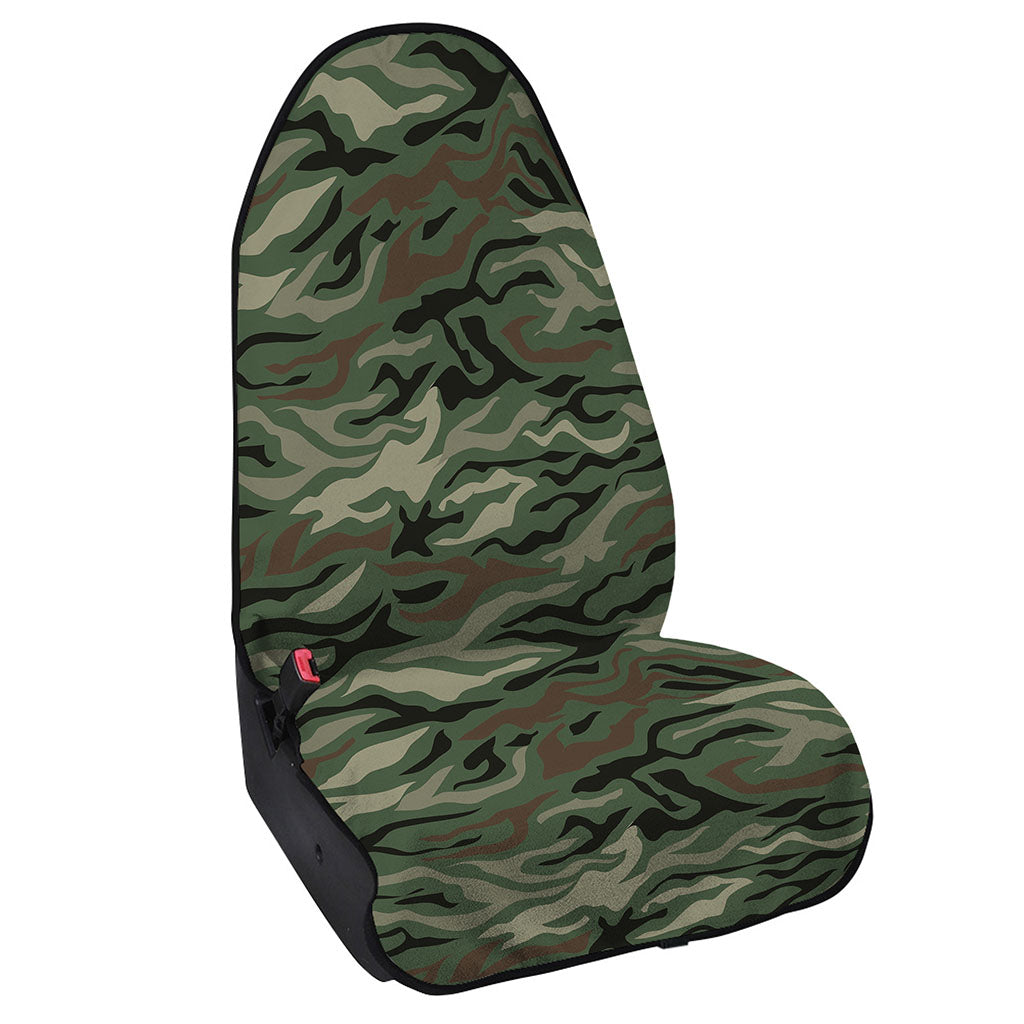 Green Camo Zebra Pattern Print Waterproof Car Seat Cover