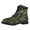 Green Camo Zebra Pattern Print Work Boots