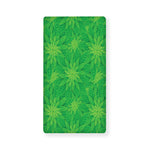 Green Cannabis Leaf Pattern Print Baby Crib Sheet