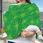Green Cannabis Leaf Pattern Print Baby Seat Cover