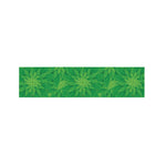 Green Cannabis Leaf Pattern Print Bed Runner