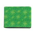 Green Cannabis Leaf Pattern Print Bifold Wallet