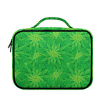 Green Cannabis Leaf Pattern Print Briefcase Bible Bag
