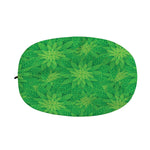 Green Cannabis Leaf Pattern Print Car Side Mirror Covers
