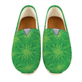 Green Cannabis Leaf Pattern Print Casual Shoes