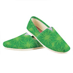 Green Cannabis Leaf Pattern Print Casual Shoes