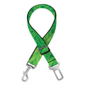 Green Cannabis Leaf Pattern Print Dog Seat Belt