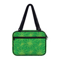 Green Cannabis Leaf Pattern Print Double Strap Bible Bag