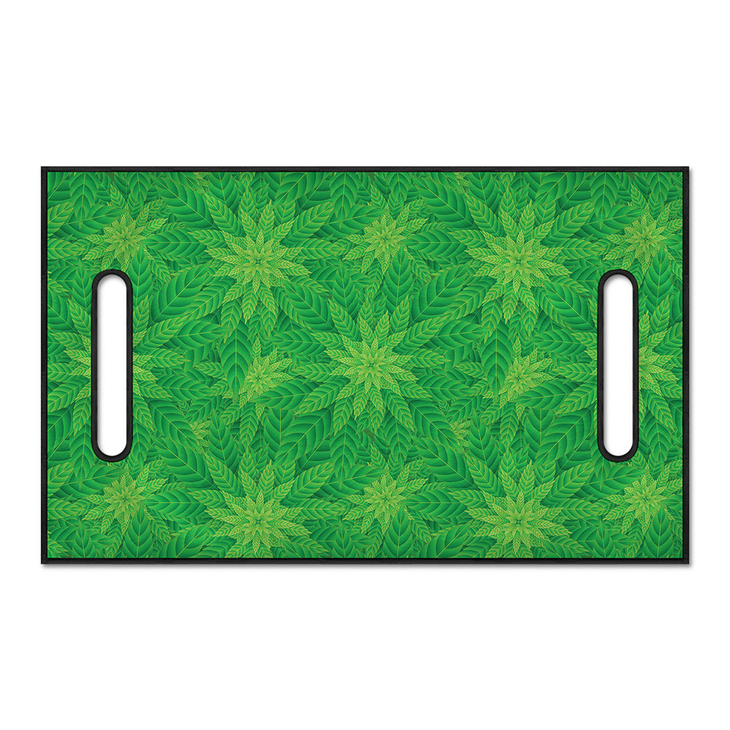 Green Cannabis Leaf Pattern Print Golf Cart Seat Cover