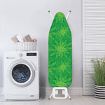 Green Cannabis Leaf Pattern Print Ironing Board Cover