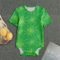Green Cannabis Leaf Pattern Print Men's Bodysuit