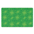 Green Cannabis Leaf Pattern Print Polyester Doormat
