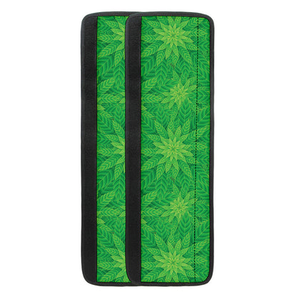 Green Cannabis Leaf Pattern Print Refrigerator Handle Covers