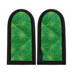 Green Cannabis Leaf Pattern Print Skillet Handle Cover