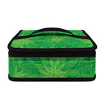 Green Cannabis Leaf Pattern Print Small Lunch Bag