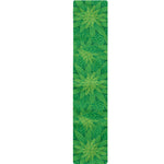 Green Cannabis Leaf Pattern Print Table Runner