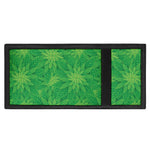Green Cannabis Leaf Pattern Print Trifold Wallet