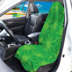 Green Cannabis Leaf Pattern Print Waterproof Car Seat Cover