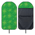 Green Cannabis Leaf Pattern Print Waterproof Car Seat Cover