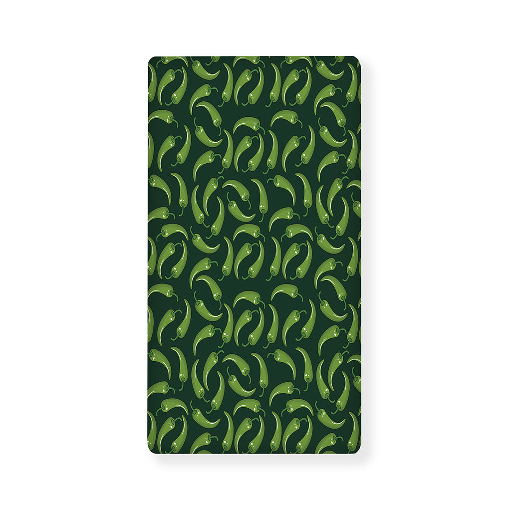 Green Chili Peppers Pattern Print Baby Crib Sheet