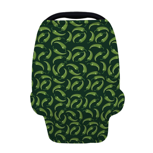 Green Chili Peppers Pattern Print Baby Seat Cover