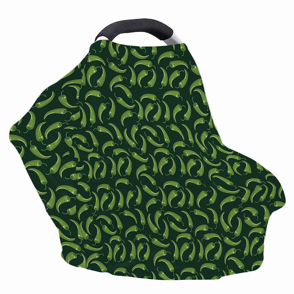 Green Chili Peppers Pattern Print Baby Seat Cover