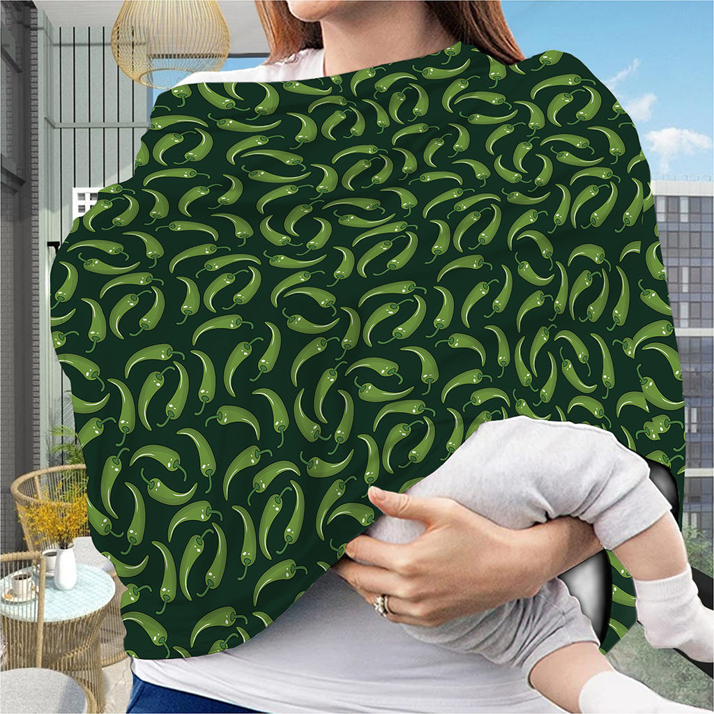 Green Chili Peppers Pattern Print Baby Seat Cover