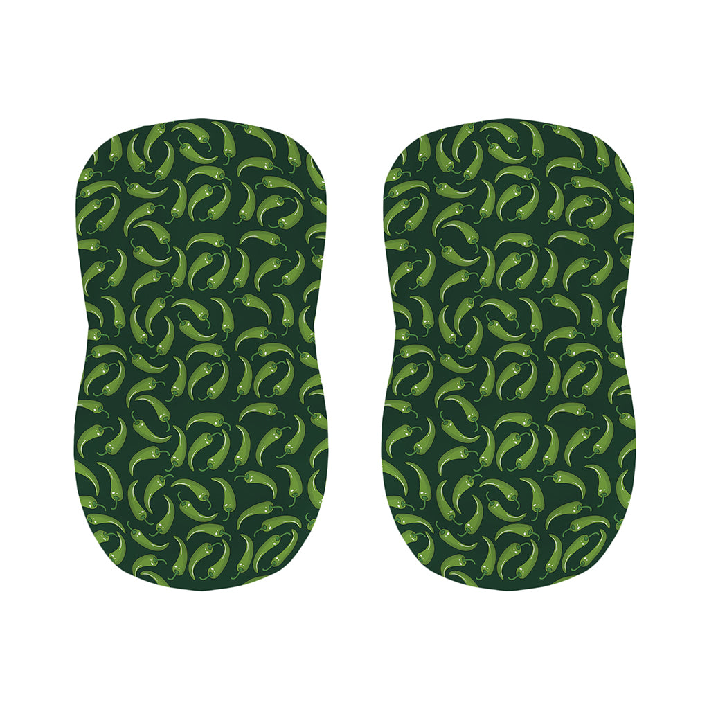 Green Chili Peppers Pattern Print Bar Stool Covers