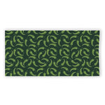 Green Chili Peppers Pattern Print Beach Towel