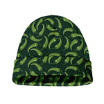 Green Chili Peppers Pattern Print Beanie