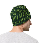 Green Chili Peppers Pattern Print Beanie