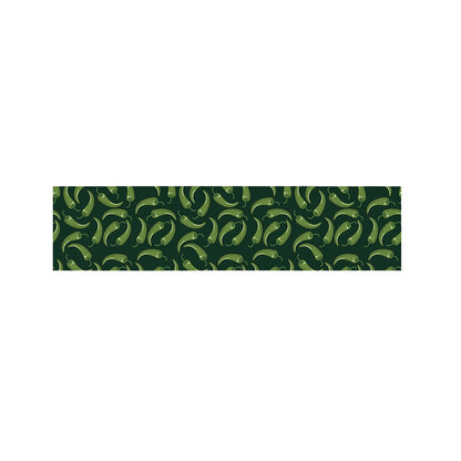 Green Chili Peppers Pattern Print Bed Runner