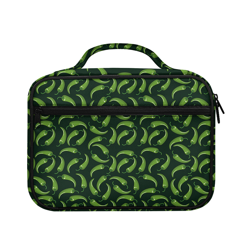 Green Chili Peppers Pattern Print Briefcase Bible Bag