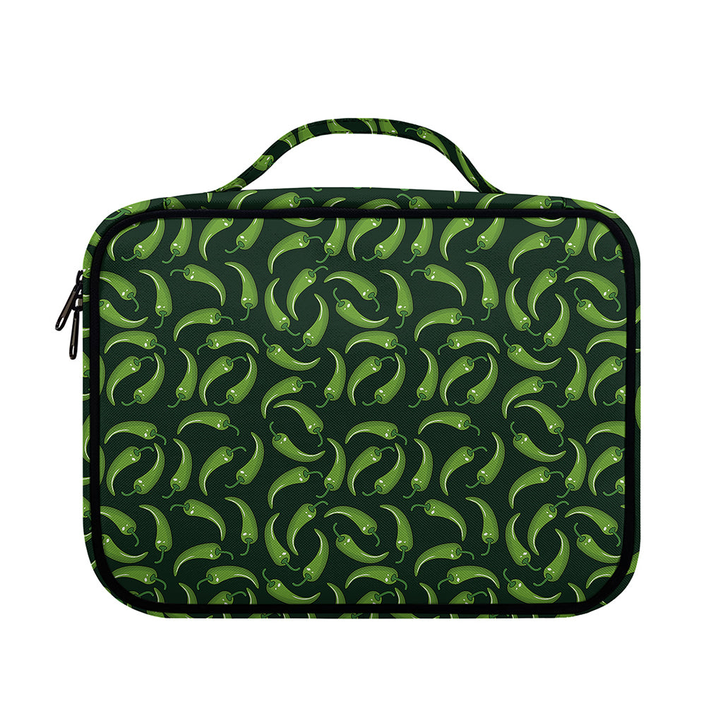 Green Chili Peppers Pattern Print Briefcase Bible Bag