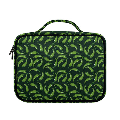 Green Chili Peppers Pattern Print Briefcase Bible Bag
