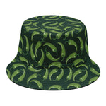 Green Chili Peppers Pattern Print Bucket Hat