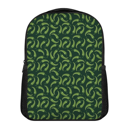Green Chili Peppers Pattern Print Casual Backpack
