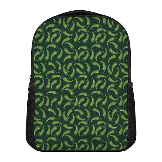 Green Chili Peppers Pattern Print Casual Backpack