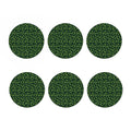 Green Chili Peppers Pattern Print Coaster Set
