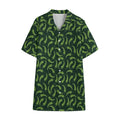 Green Chili Peppers Pattern Print Cotton Hawaiian Shirt