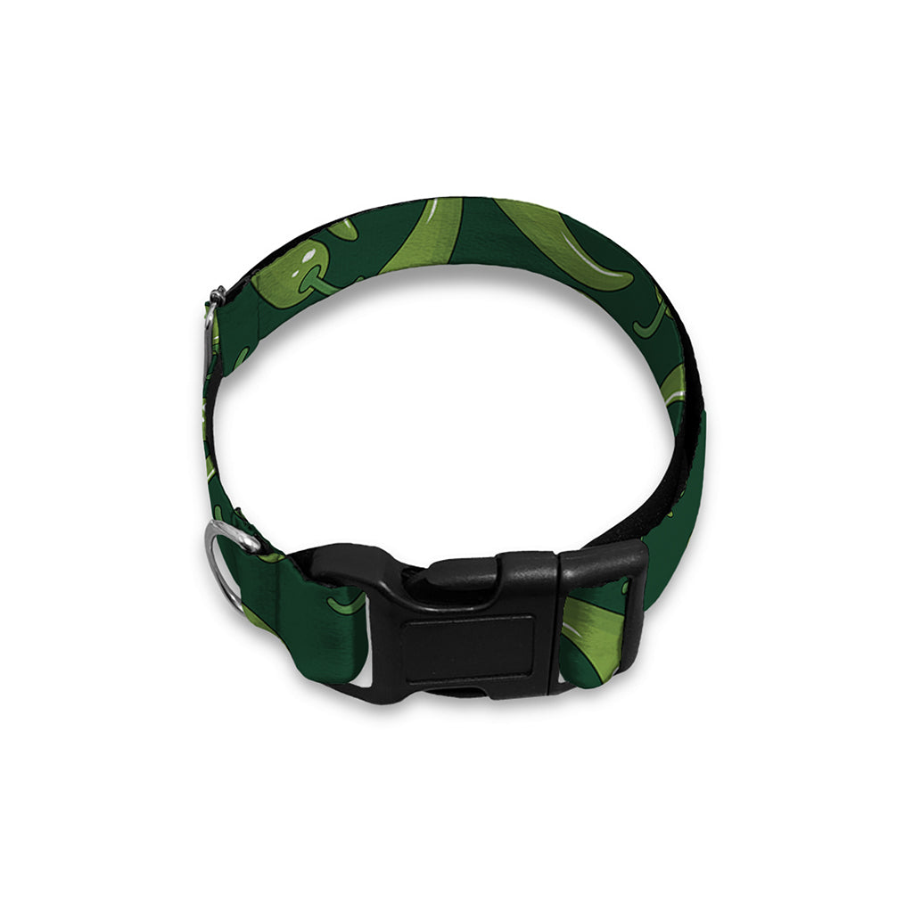 Green Chili Peppers Pattern Print Dog Collar