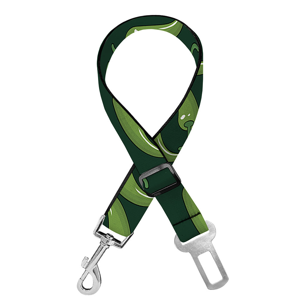 Green Chili Peppers Pattern Print Dog Seat Belt