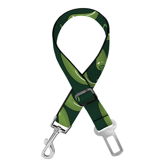 Green Chili Peppers Pattern Print Dog Seat Belt
