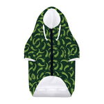 Green Chili Peppers Pattern Print Dog Zip Up Hoodie