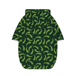 Green Chili Peppers Pattern Print Dog Zip Up Hoodie