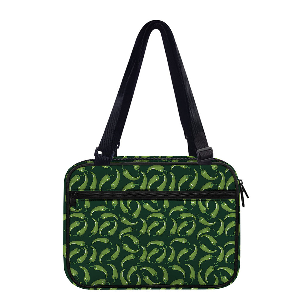 Green Chili Peppers Pattern Print Double Strap Bible Bag